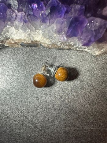 Boucles d’oreilles œil de tigre - Pierre naturelle