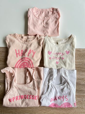 Lot tee shirt fille 18 mois