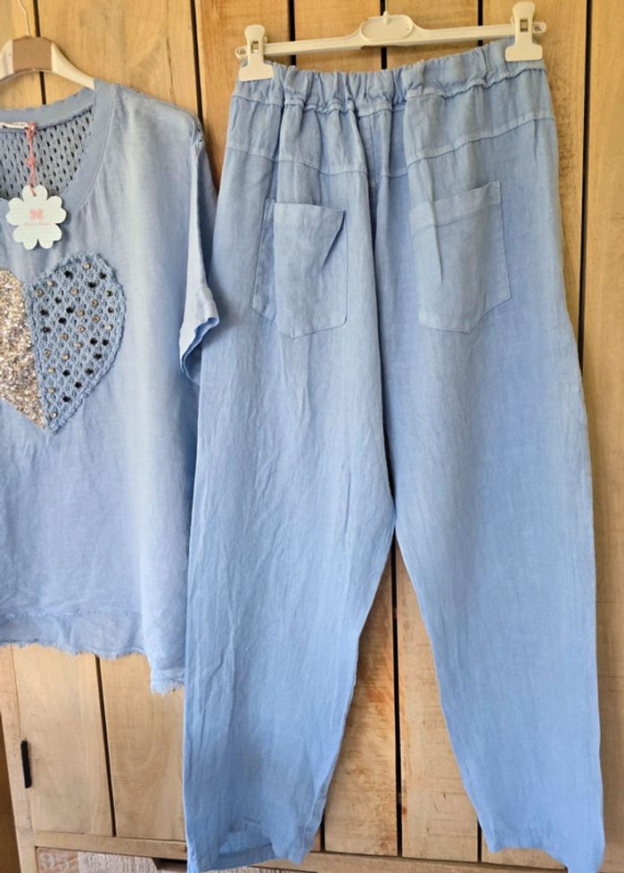Pantalon large bleu - photo numéro 5