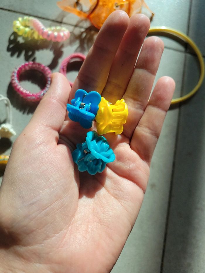 Lot accessoires cheveux pour fille chouchou serre tête barrettes - photo numéro 4