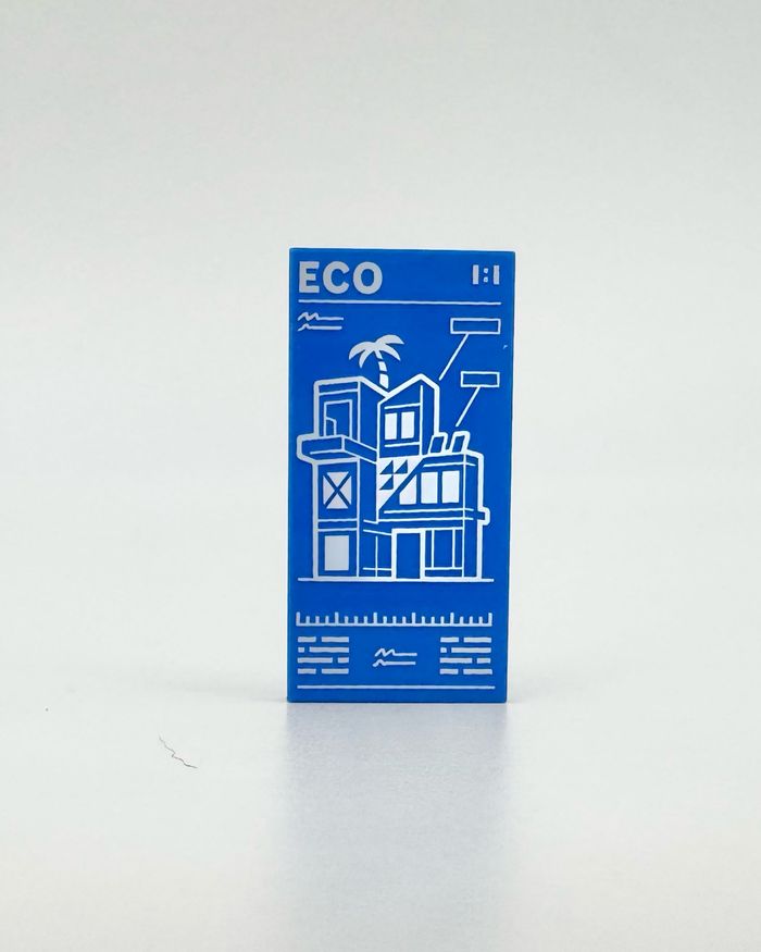 Lego Accessoires City : Tile 2x4 Eco - NEUF