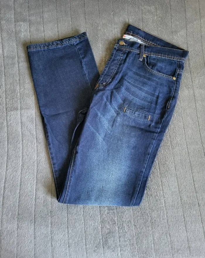 Pantalon de travail bleu Homme taille S coupe droite 120 cm Jeans - photo numéro 6