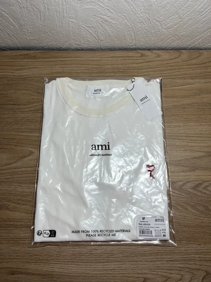 T-shirt Ami Paris - couleur blanc - taille M