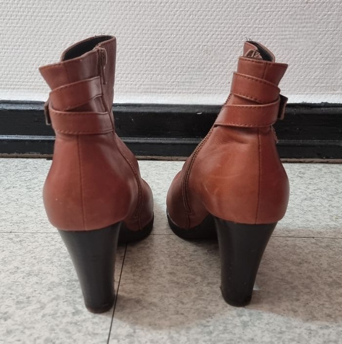 Bottines cuir camel - photo numéro 7
