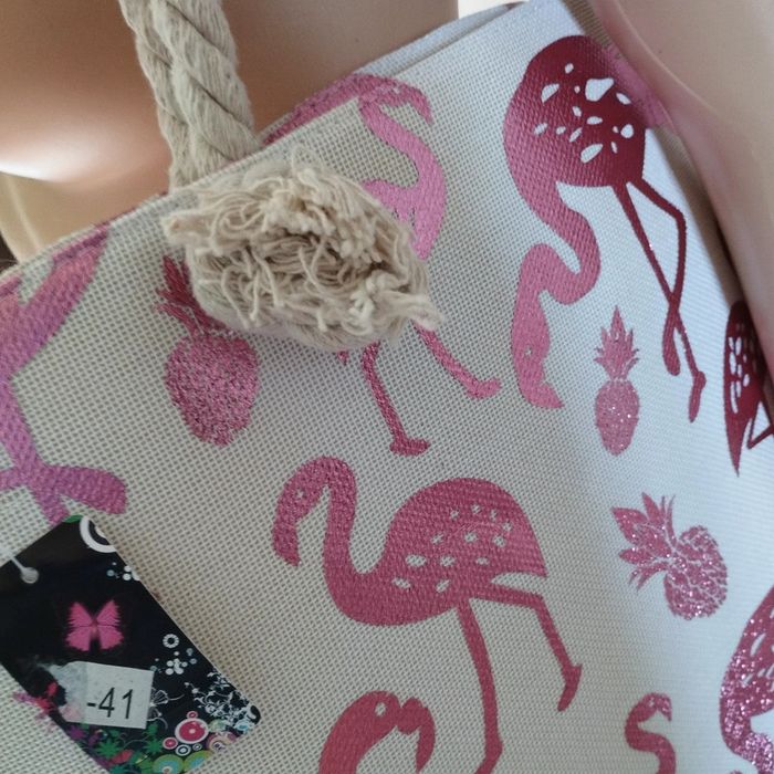 👜 Sac imprimée Flamants rose brillant neuf #emyfleury_sacs - photo numéro 7
