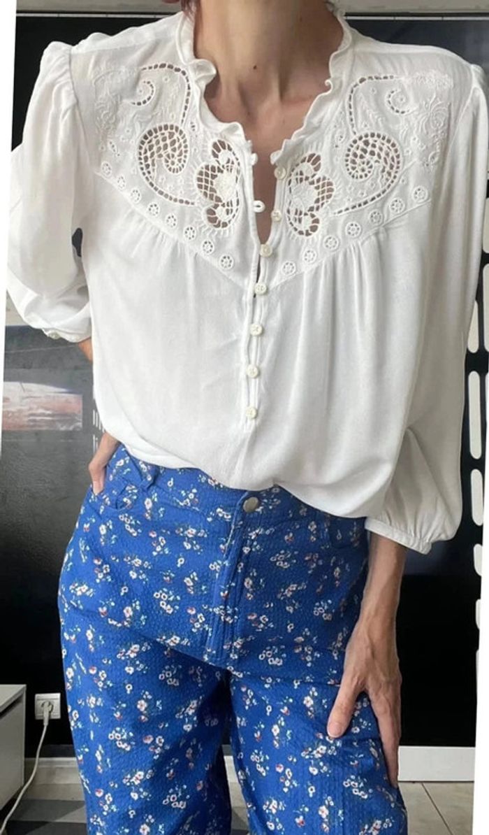Blouse broderies anglaises Capucine - photo numéro 4