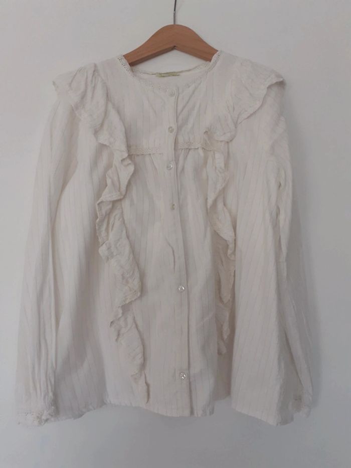 Chemisier fille écru 12 ans Vertbaudet