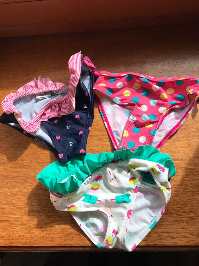 Lot 3 maillots de bain fille 2 ans Grain de Blé