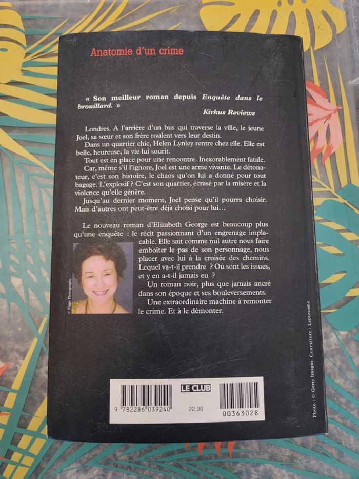 Livre broché "anatomie d'un crime" de Elizabeth George - photo numéro 2