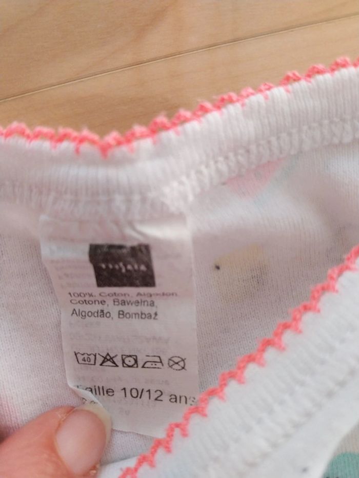 Maillot de corps sans manches fille 10 ans blanc fruits - photo numéro 2