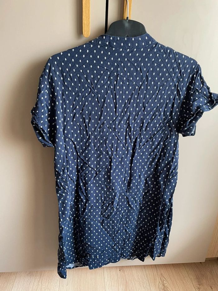 Robe courte bleu marine imprimée H&M 38 M - photo numéro 2