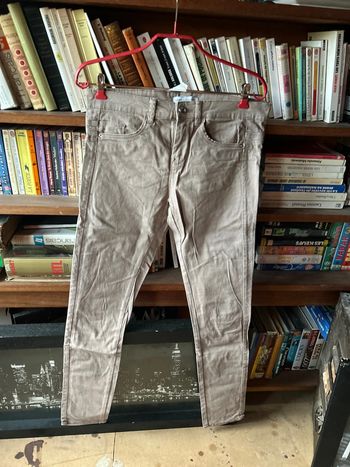 Pantalon slim marron clair