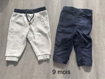 Lot de 2 pantalons bébé garçon