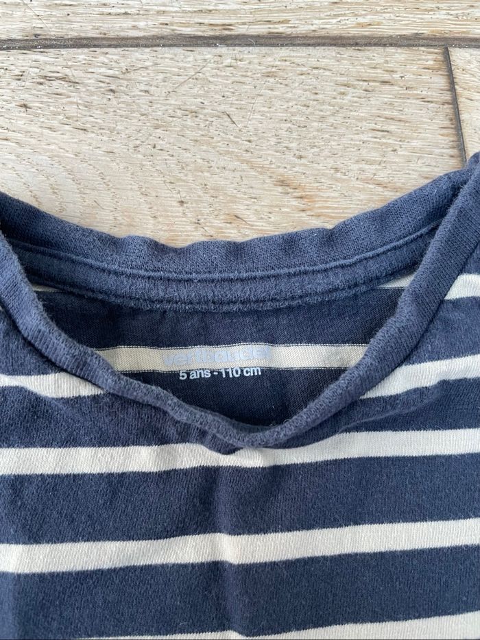 Teeshirt manches longues rayures 5 ans - photo numéro 3