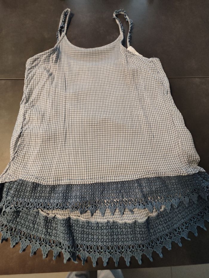 Débardeur Kiabi bleu et blanc – Taille 42 – Bon état - photo numéro 6