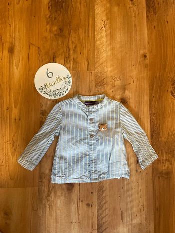 Chemise manches longues rayée taille 6 mois