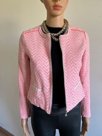 Veste blanche et rose Le Temps des Cerises taille XS bon état