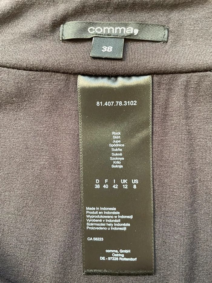Jupe « Comma » à petits carreaux noirs, gris et blancs taille 38 (D) - photo numéro 3