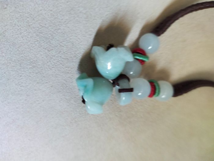 Bracelet réglable perles jade sculpté – Style ethnique artisanal - photo numéro 4