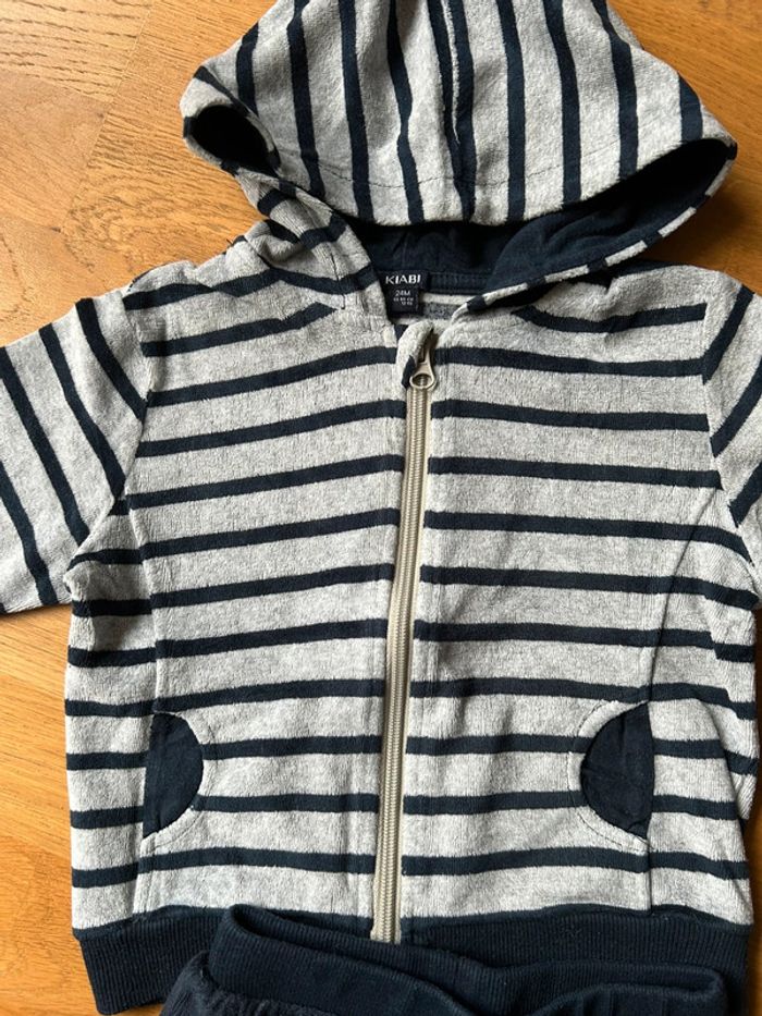 Ensemble sweat veste capuche zippé et pantalon jogging tout doux garçon Kiabi - photo numéro 2