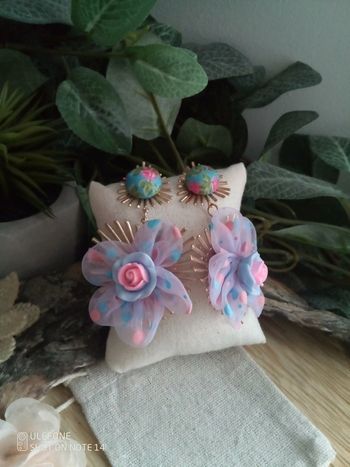 Boucles d'oreilles bohèmes grandes fleurs