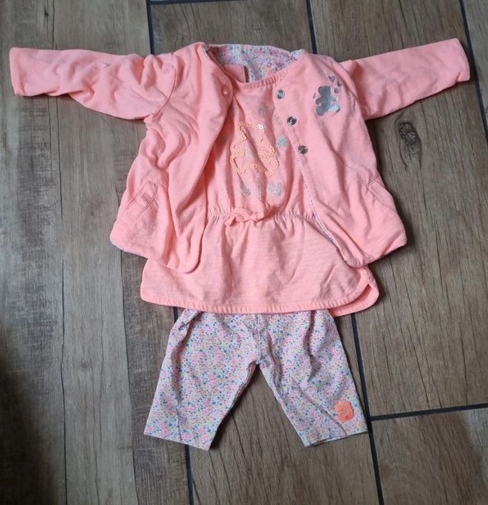 Ensemble d'été corail en 6 mois lulu castagnette