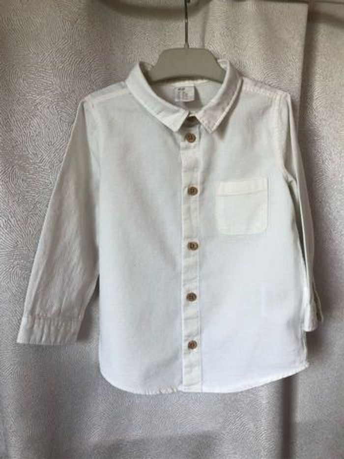 Jolie chemise crème coton piqué 18 mois H&M - photo numéro 2