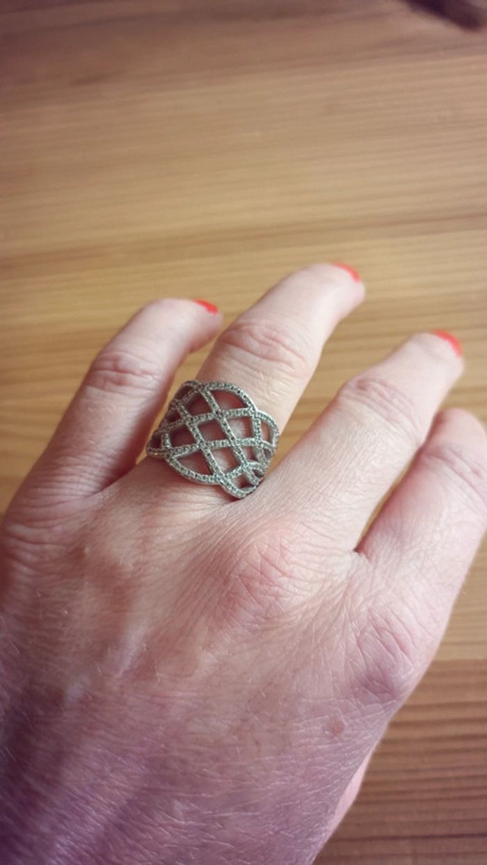 Bague en argent 925 et zirconium - photo numéro 9