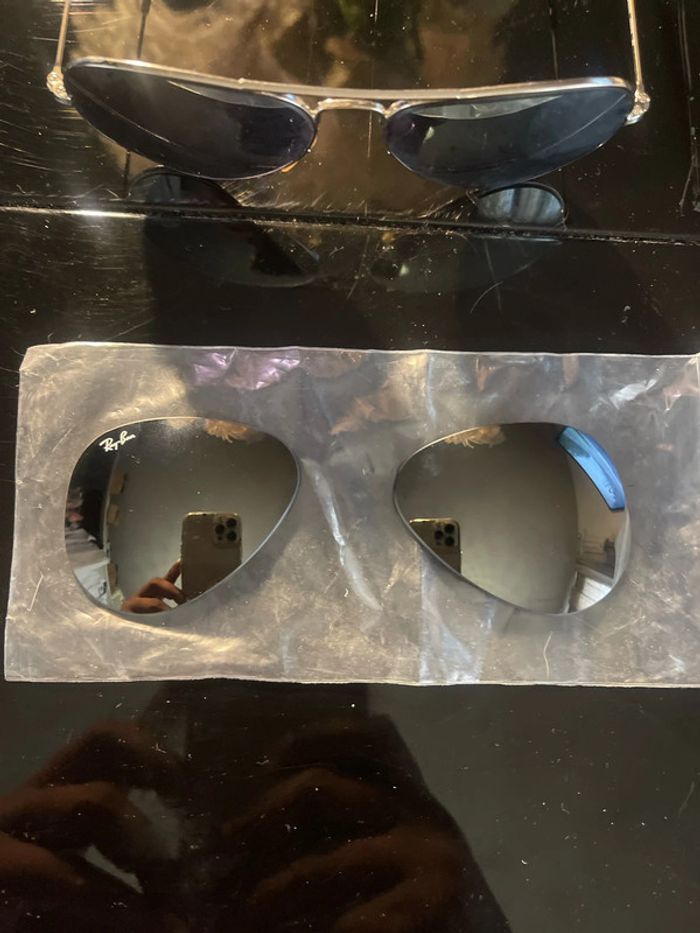 Ray ban argentées miroir aviator collector - photo numéro 2