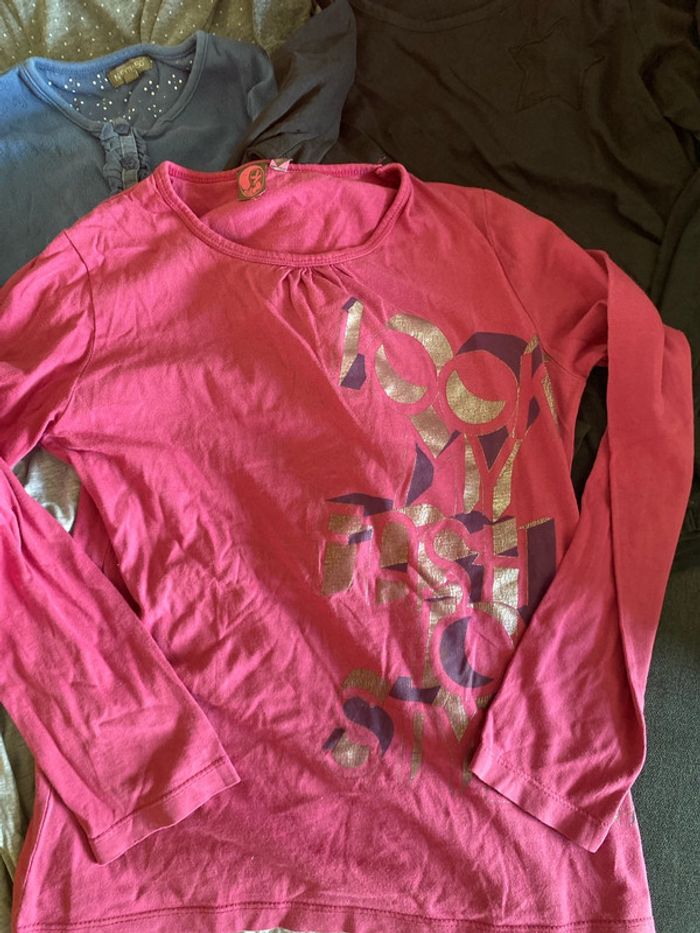Lot 6 tee shirt longues manches fille 12 ans - photo numéro 2