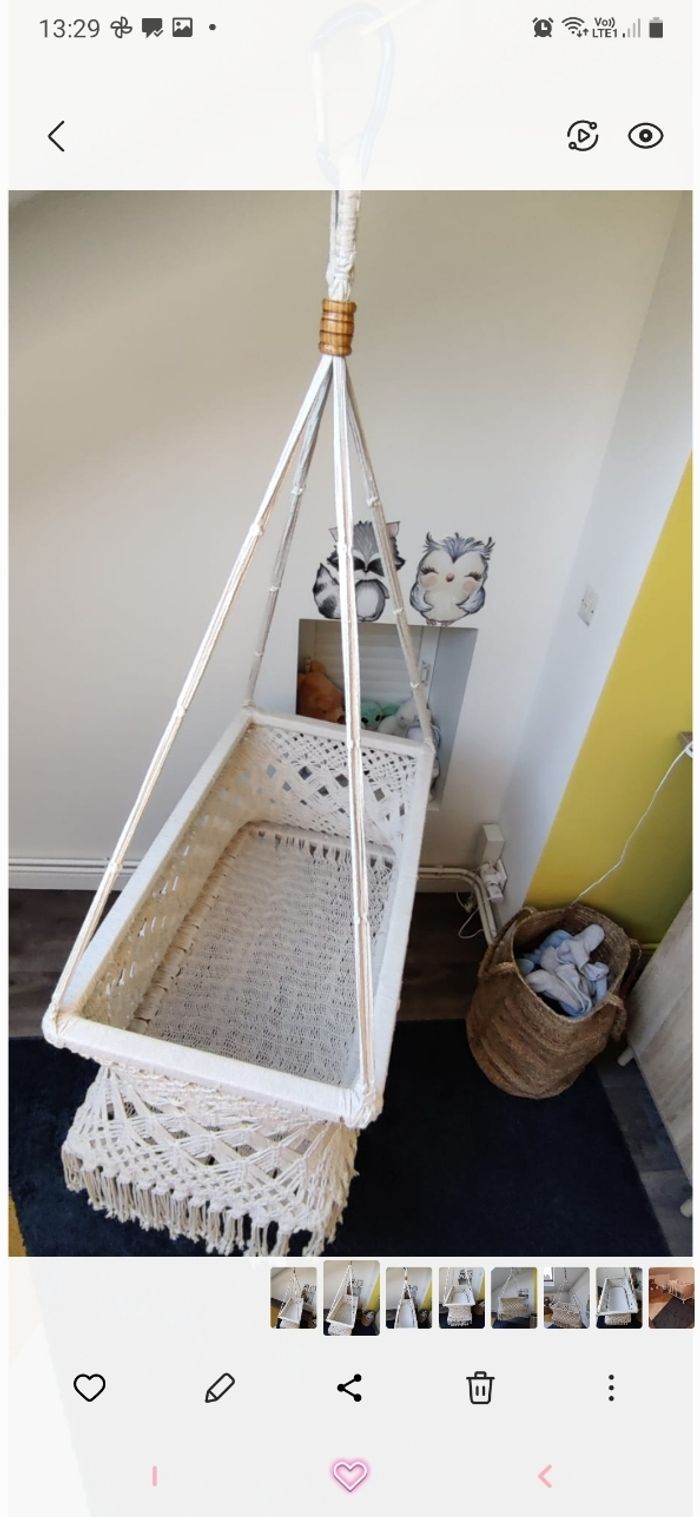 Berceau suspendu macramé - photo numéro 3