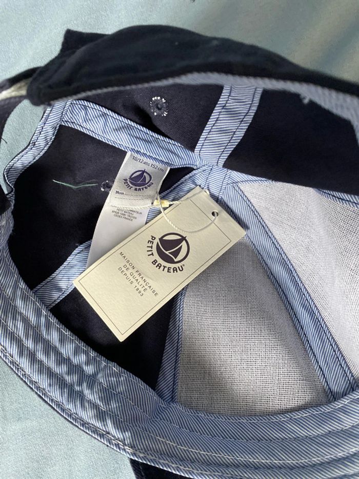 Casquette neuve petit bateau 10/12 ans uni bleu marine - photo numéro 3