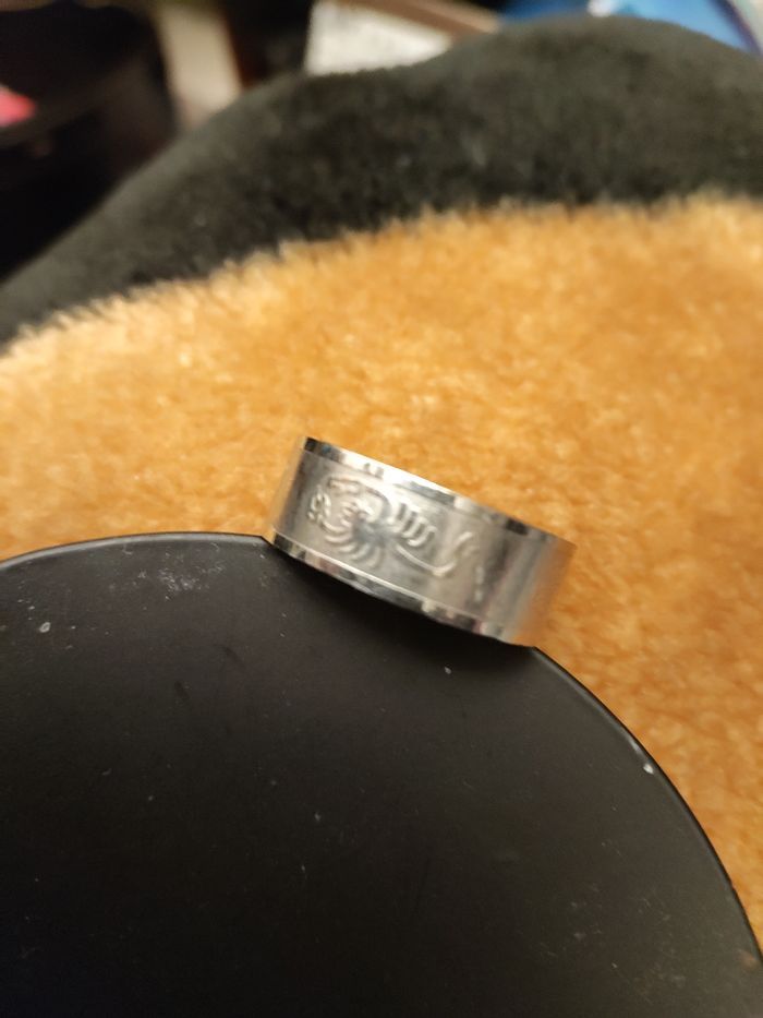 BAGUE ACIER SCORPION T. 58 - photo numéro 1