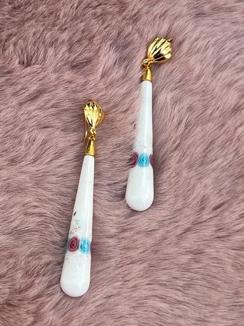 Boucles Oreilles Rétro porcelaine Scooter Non Estampillée