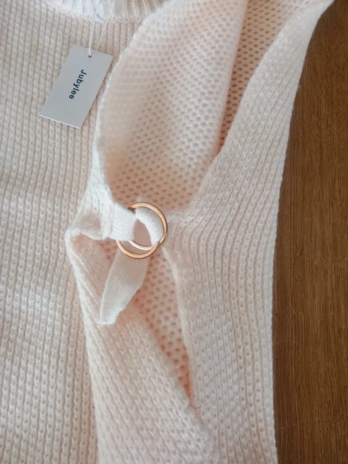 gilet sans manche type poncho blanc TU - photo numéro 6