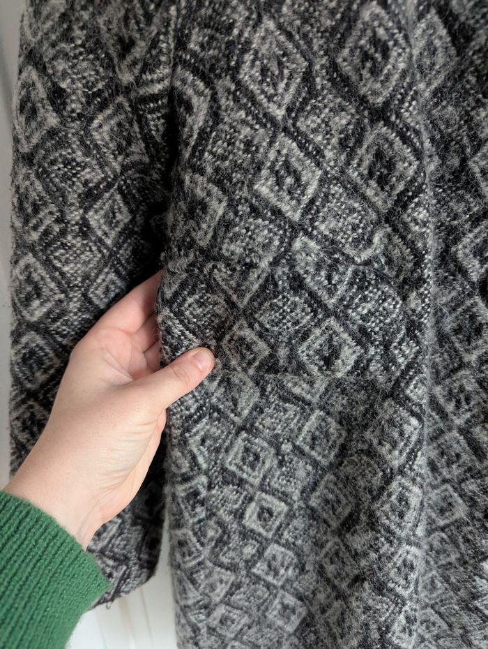 Manteau molly bracken en laine gris et noir à motif taille 36 - photo numéro 6