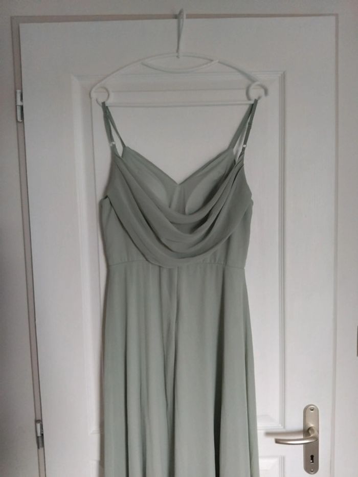 Robe longue de cérémonie vert bleu 38 - photo numéro 4