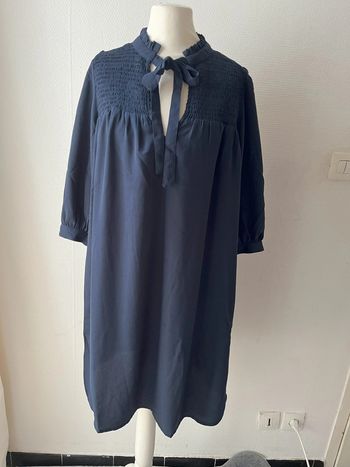 Robe bleue marine camaïeu taille 34