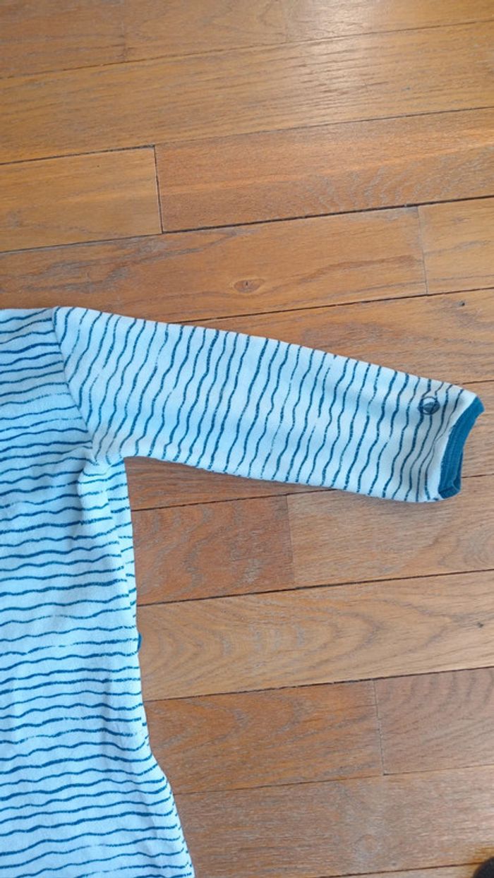 Pyjama marinière velours garçon fille Petit Bateau 24 mois - photo numéro 4