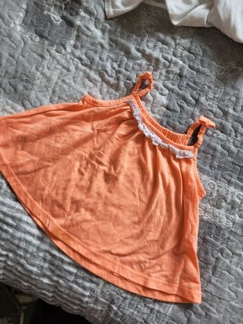 Tee shirt à bretelles orange