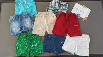Lot shorts 12 mois