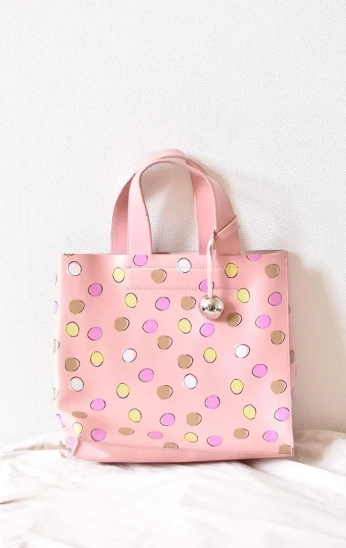 Sac Furla Rose à Pois - Bon état - photo numéro 10