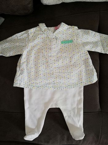 Pyjama chemise mixte 1 mois