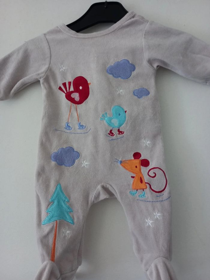 Grenouillère bébé fille babibou 1 mois