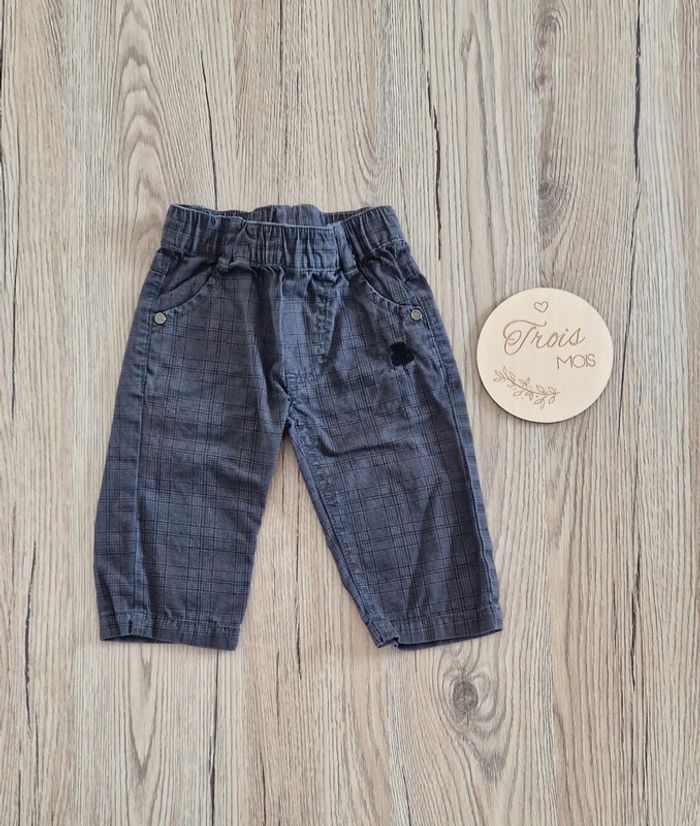 Pantalon à carreaux bébé garçon 3mois