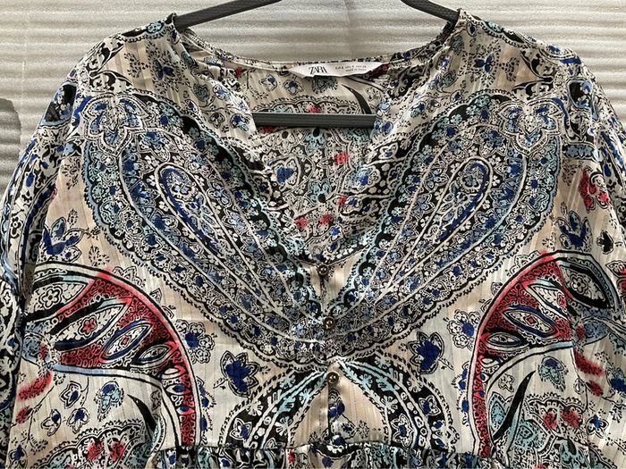 Blouse Zara multicolore - photo numéro 4