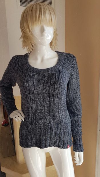 Pull maille bleu chiné Esprit taille S
