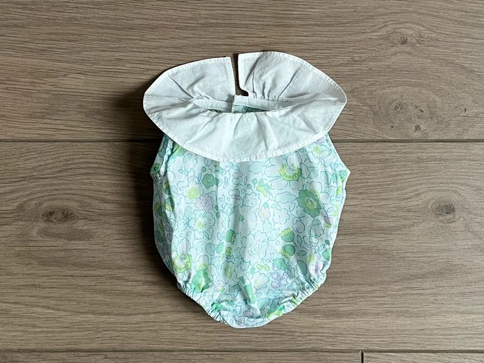 Doudou Lapin blanc 50 cm avec bloomer en Liberty Betsy Pomme Jacadi TU - photo numéro 6