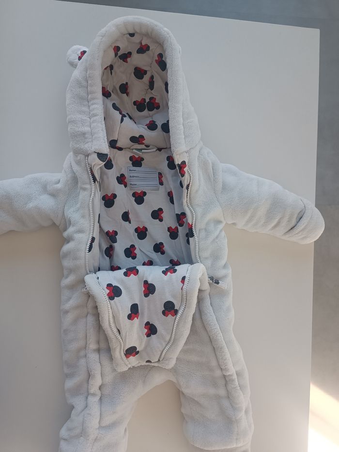 Combinaison hiver Minnie 3 mois blanche - photo numéro 2
