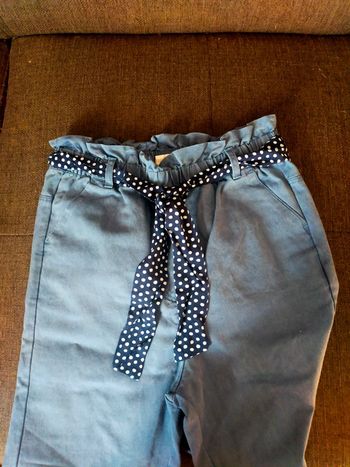 Pantalon fille bleu orchestra 12 ans taille élastique.